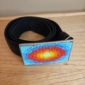 Vintage 1970's Beaded Belt Size XL